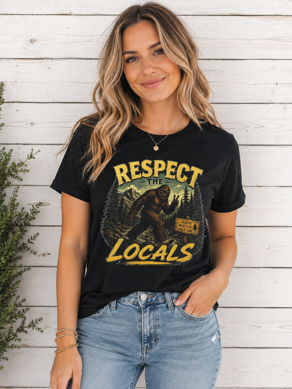 Respect the Locals Bigfoot Graphic Tee