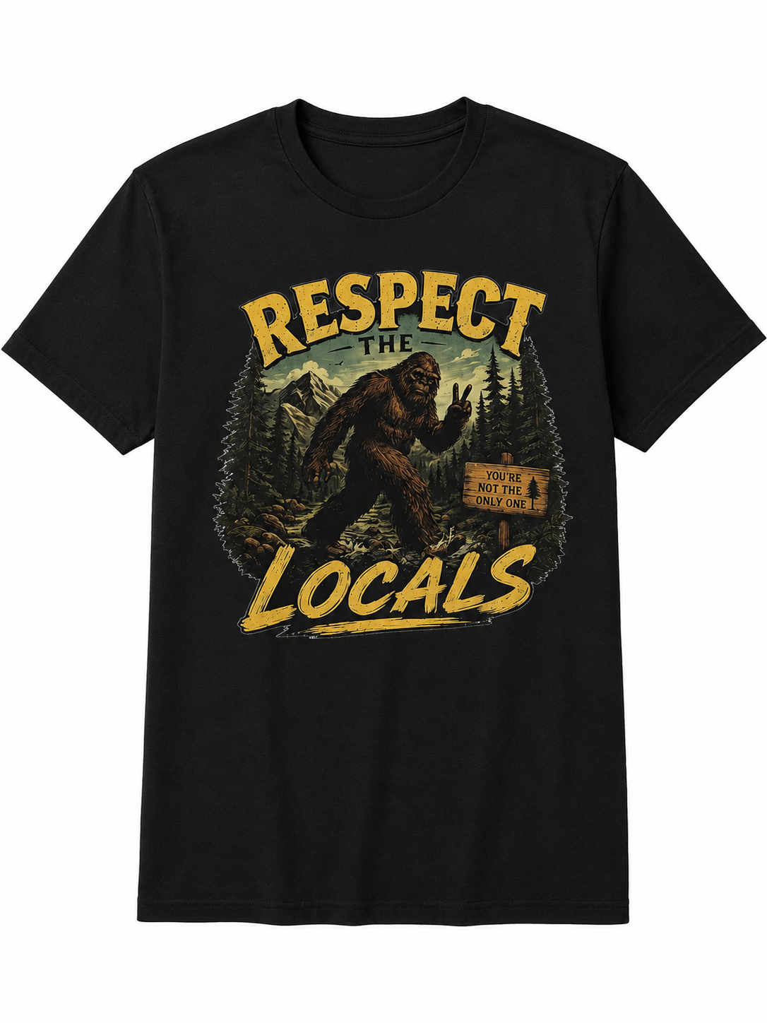 Respect the Locals Bigfoot Graphic Tee