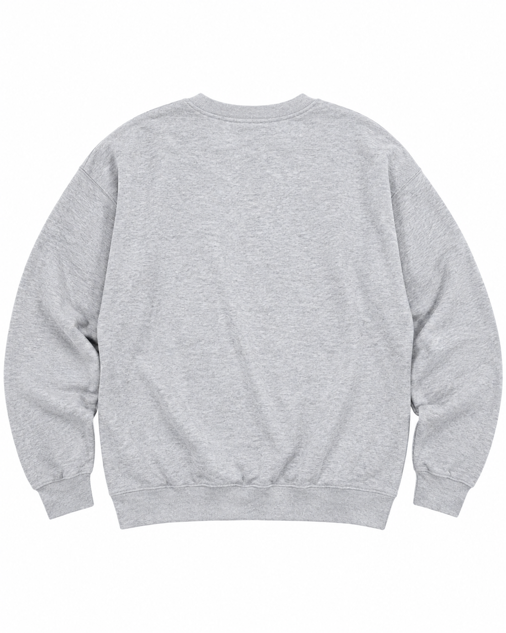 Plain heather gray back of Small Town Big Pride sweatshirt with long sleeves and ribbed hem
