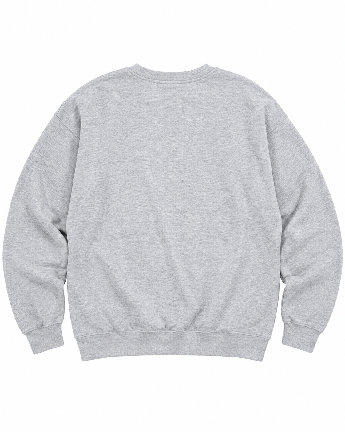 Plain heather gray back of Small Town Big Pride sweatshirt with long sleeves and ribbed hem
