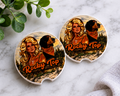 Rocky Top Dolly and Smokey Car Coaster Set — ceramic coasters with Tennessee icons design, set of 2
