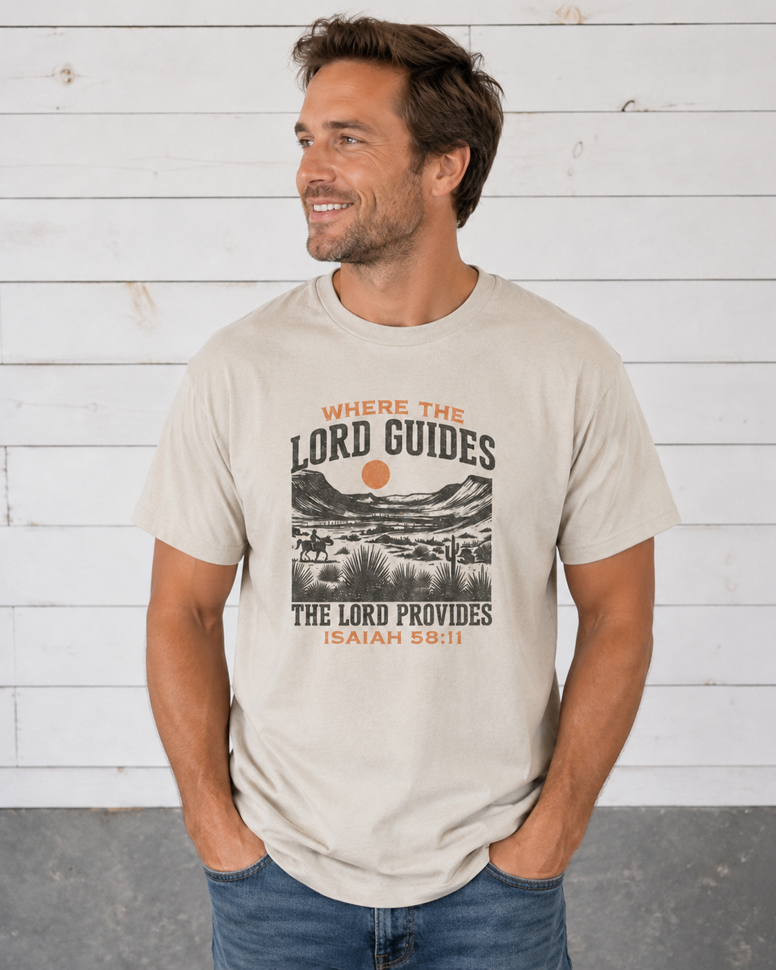 Where The Lord Guides Graphic Tee