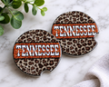 Tennessee Leopard Car Coaster Set